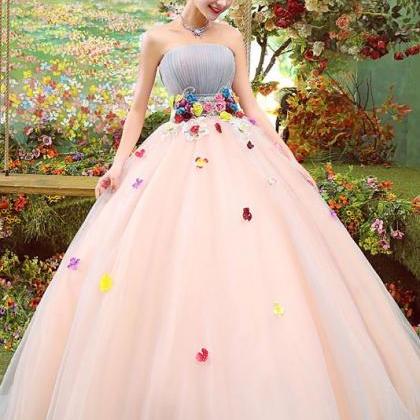 Modest Quinceanera Dress,Floral Ball Gown,Fashion Prom Dress,Sexy Party ...