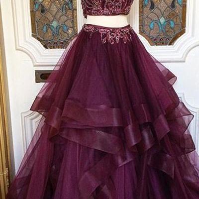 Luxurious Two-Piece Prom Dress, A-L..