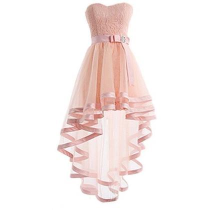 Pink short homecoming dress, simple..