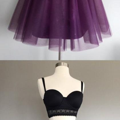 Purple black short homecoming dress..