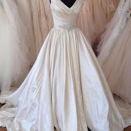 Luxurious Wedding Dresses,Satin Wed..