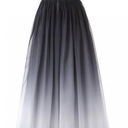 A-Line Pleated Chiffon Floor-Length Dress Grape main image 1