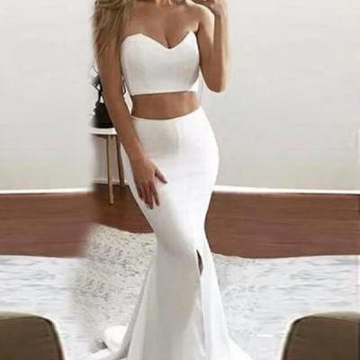 two piece prom dresses,sexy mermaid prom dresses,long white prom dresses,prom dresses for women 50020