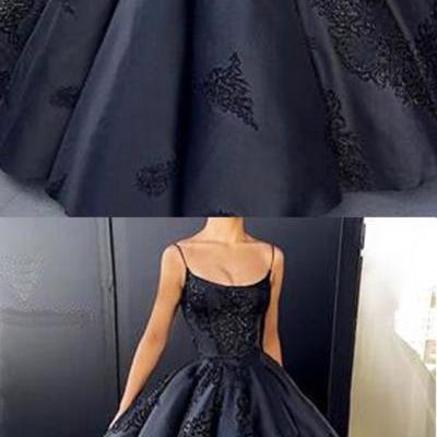 Gorgeous spaghetti straps prom dress, satin long evening gown 51463