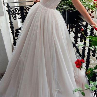 Charming sweetheart party dress, tulle long prom dress, backless prom dress 51623
