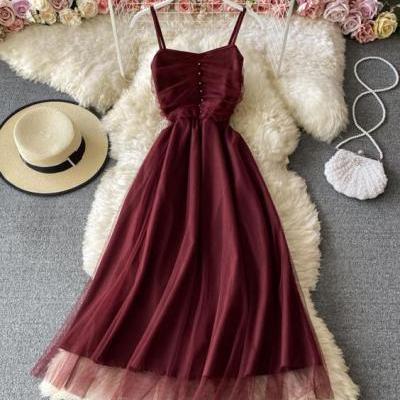 Cute Tulle A Line Summer Dress
