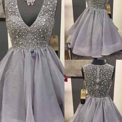 Beaded Homecoming Dress,Mini rom Dress,A Line Prom Dress,Fashion Prom Dress,Sexy Party Dress, 2017 New Evening Dress