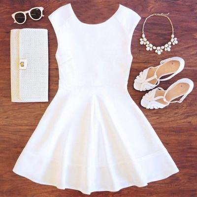Charming Prom Dress,White Prom Dress,Mini Prom Dress,Fashion Homecoming Dress,Sexy Party Dress, New Style Evening Dress