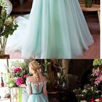 Floral Prom Dress,Off The Shoulder Prom Dress,Illusion Prom Dress,Fashion Prom Dress,Sexy Party Dress, New Style Evening Dress