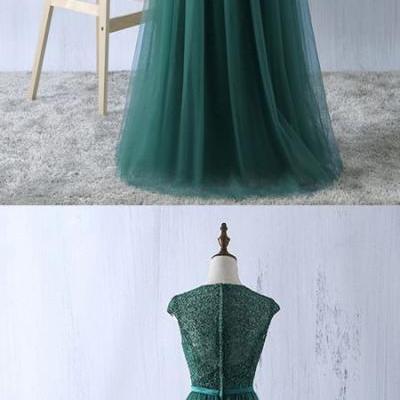 New Arrival A-Line Round Neck Cap Sleeves Long Prom Dress,Fashion Prom Dress,Sexy Party Dress,Custom Made Evening Dress