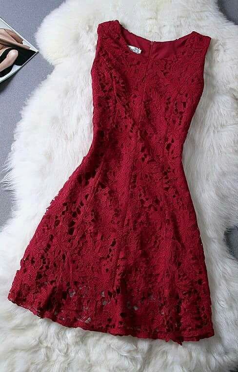 red colour one piece short dress