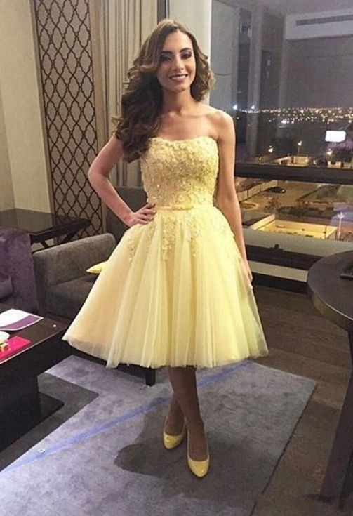 Yellow Formal Party Dresses for Women