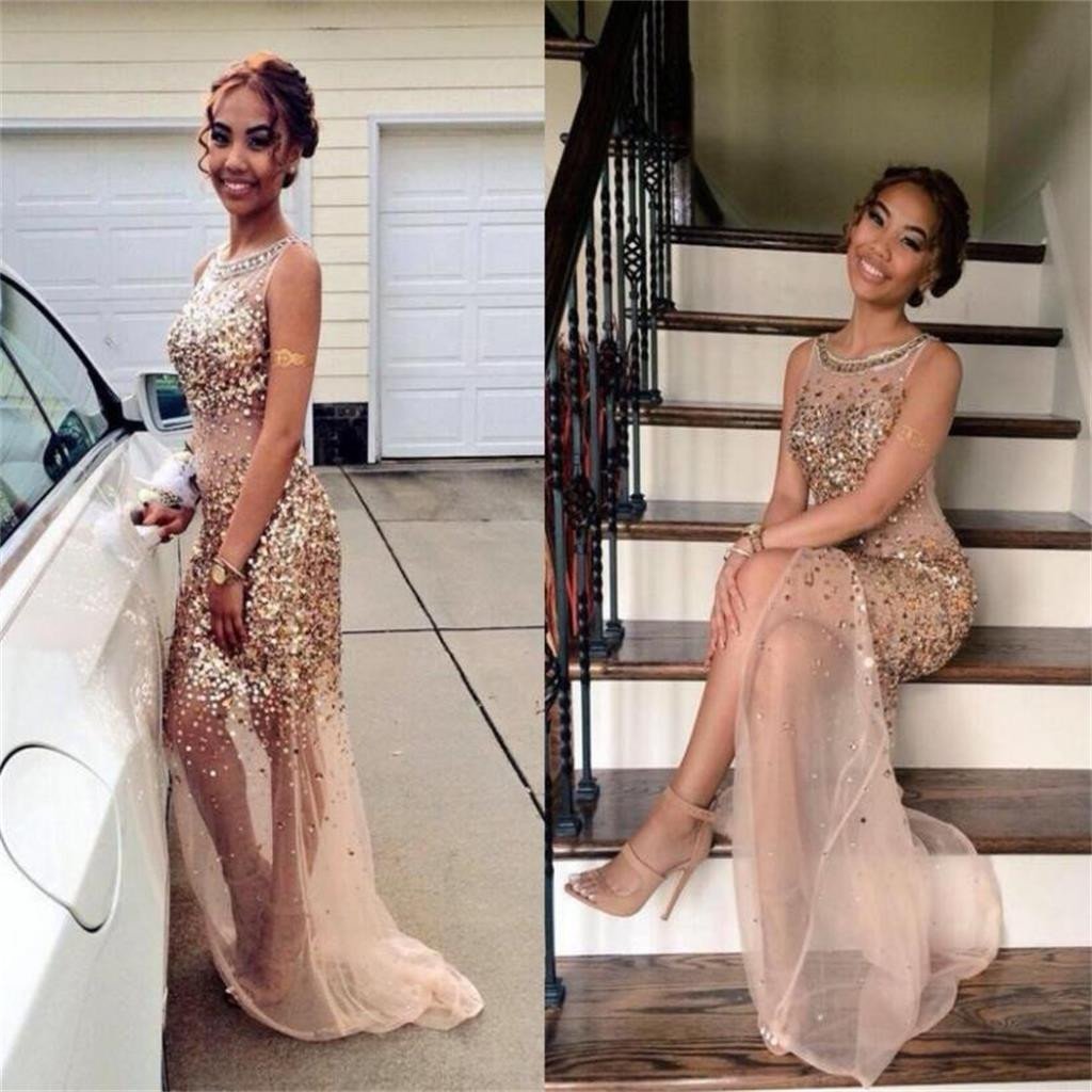 See through Prom Dresses