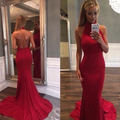 High Neck Halter Prom Dresses