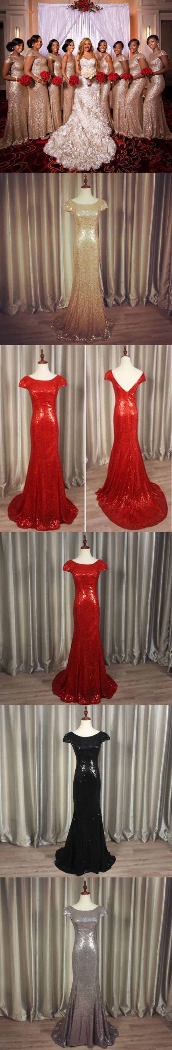 gold and red bridesmaid dresses