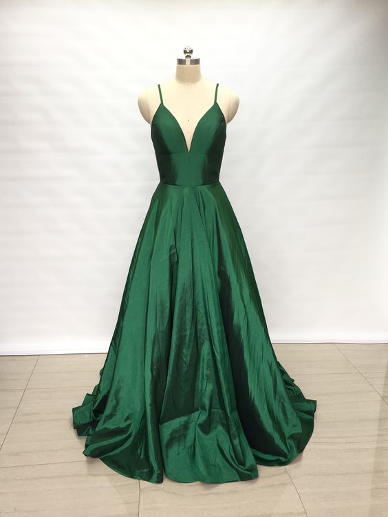 1310001 Emerald Green Strap Dress