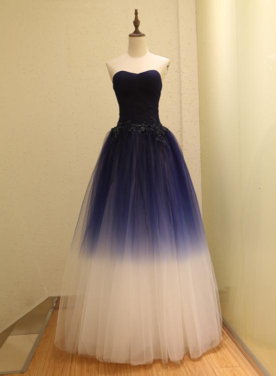 Gorgeous Gradient Tulle Ball Gown Evening Dress, Tulle Party Dress