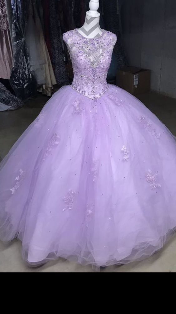 Off the shoulder lilac ball gown sweet 16 dress S26906
