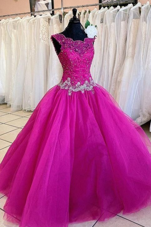 Sweet Fuchsia Ball Gown With Beaded Bodice And Puffy Bottom on Luulla Sweet Fuchsia Ball Gown With Beaded Bodice And Puffy Bottom on Luulla