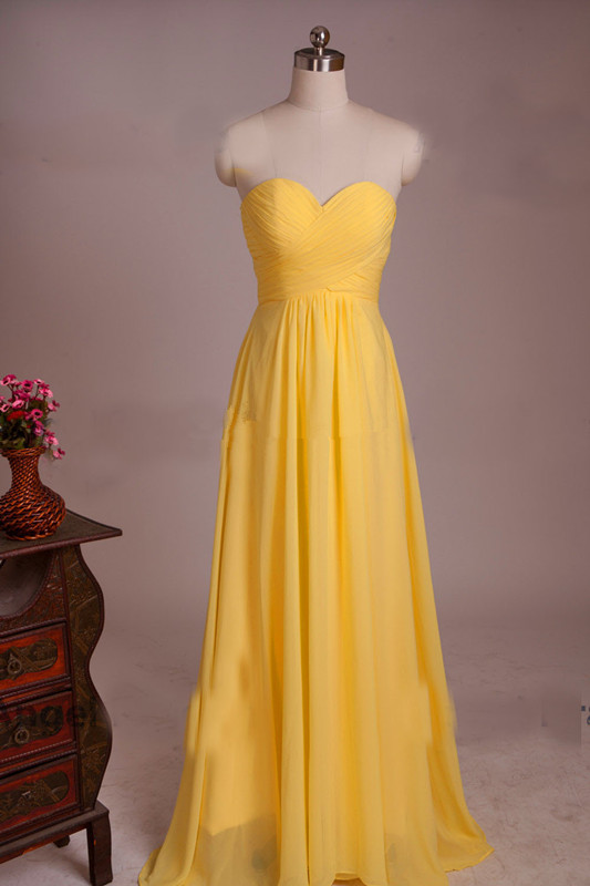 Yellow Prom Dress,Sweetheart Prom Dress,Fashion Prom Dress,Sexy Party ...