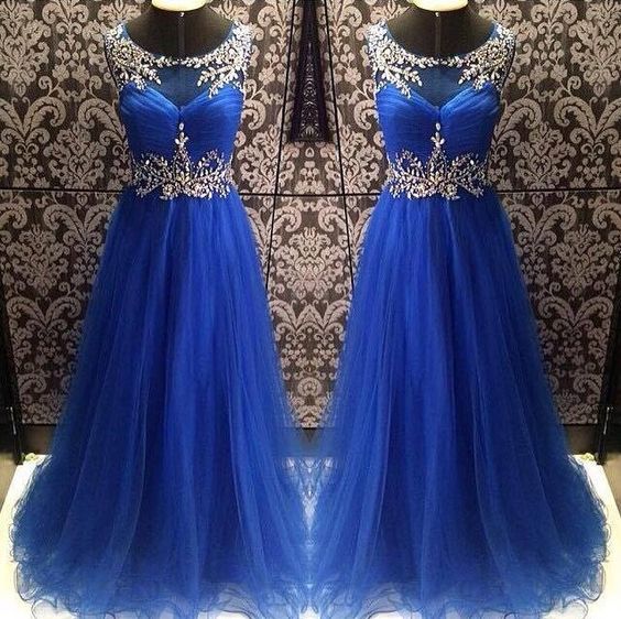 Beaded Prom Dressroyal Blue Prom Dressfashion Prom Dresssexy Party Dresscustom Made Evening