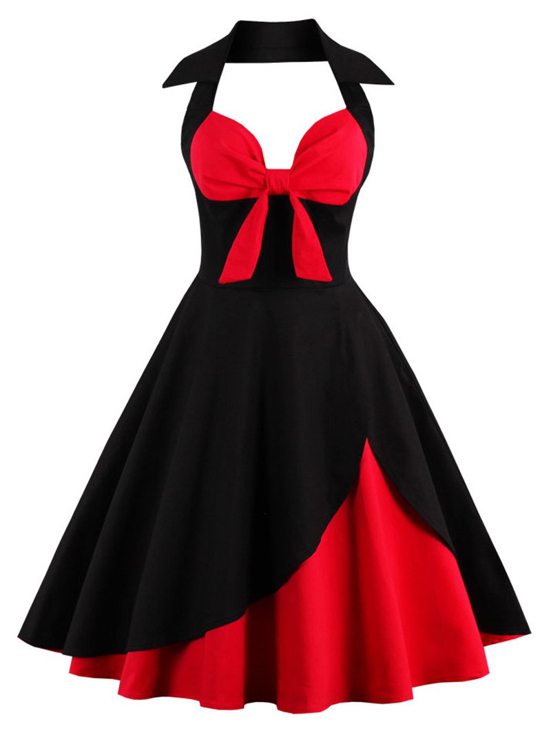 sexy red and black dress