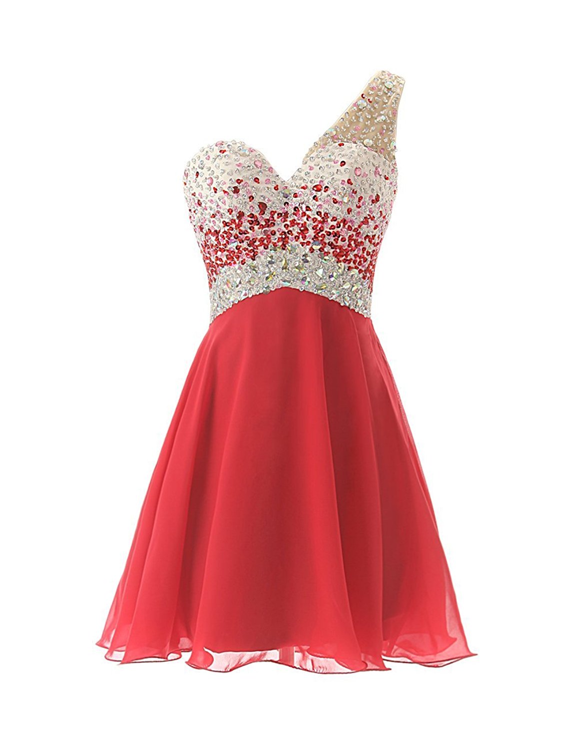 One Shoulder Prom Dressbeaded Prom Dressfashion Homecoming Dresssexy 