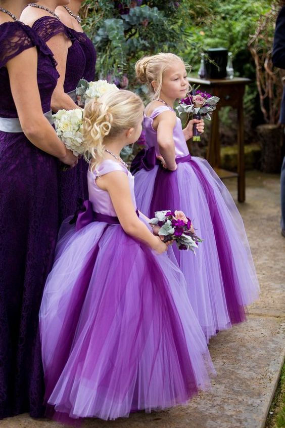 Flower Prom Dress Purple Tulle Fashion Bridesmaid Flower Prom Dress Purple Tulle Fashion Bridesmaid Y Party Custom Made Evening