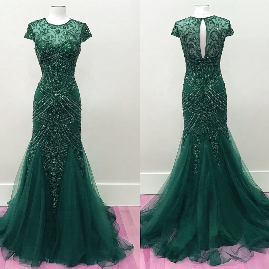 fully beaded pageant gowns