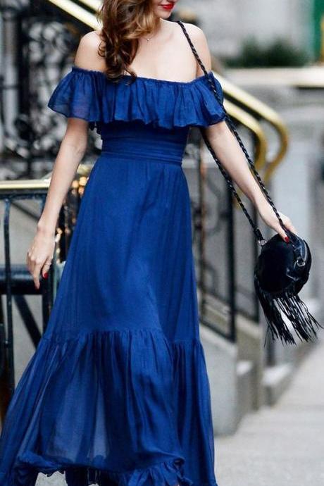 Royal Blue Prom Dress,Fashion Prom Dress,Sexy Party Dress,Custom Made Evening Dress