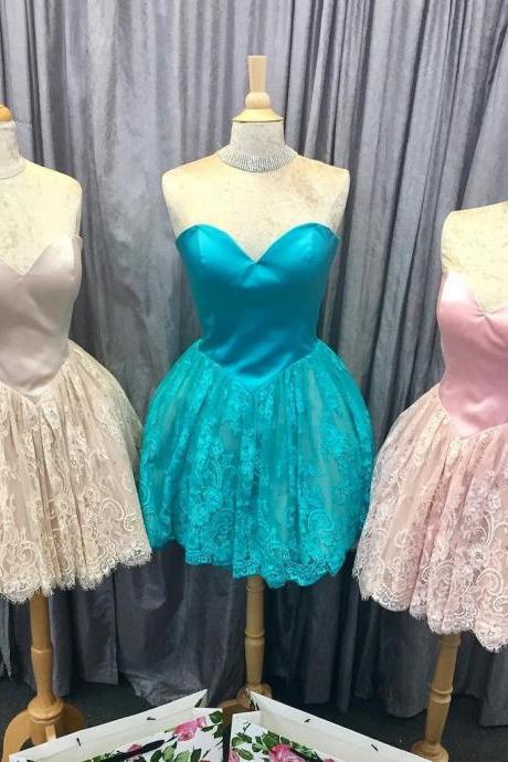 Sweetheart Prom Dress,Lace Homecoming Dress,Fashion Homecoming Dress,Sexy Party Dress,Custom Made Evening Dress