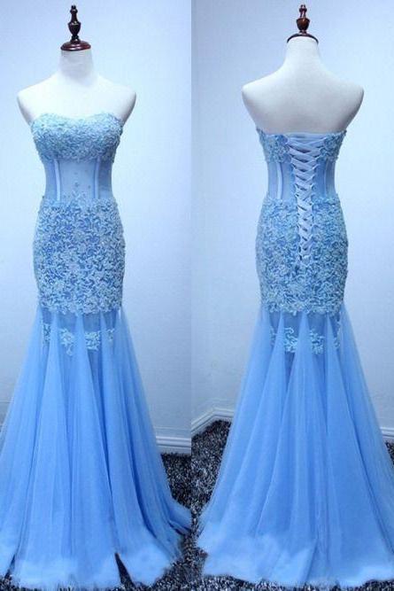 Lace Prom Dress,Mermaid Evening Dress,Fashion Prom Dress,Sexy Party Dress,Custom Made Evening Dress