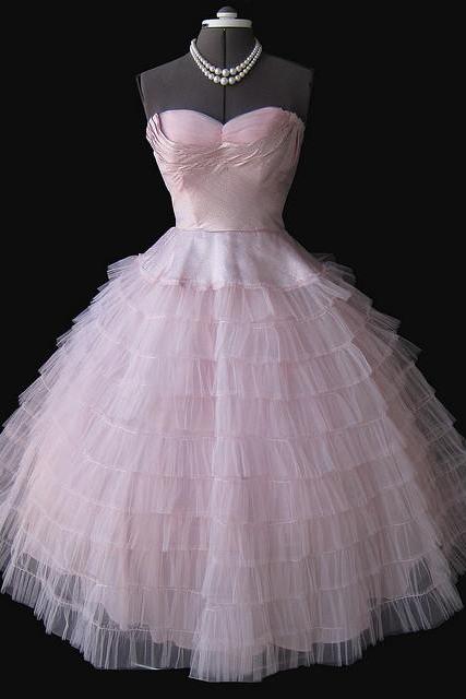 Pink Prom Dress,Tulle Prom Dress,Fashion Homecoming Dress,Sexy Party Dress,Custom Made Evening Dress
