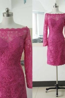 Lace Prom Dress,Long Sleeve Prom Dress,Fashion Homecoming Dress,Sexy Party Dress, New Style Evening Dress