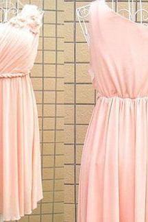 Blush Pink Homecoming Dress,One Shoulder Homecoming Dresses,Homecoming Gowns,Prom Gown,Blush Pink Sweet 16 Dress