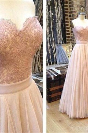 Sweetheart Prom Dresses,A-line Prom Dresses,Tulle Prom Dresses