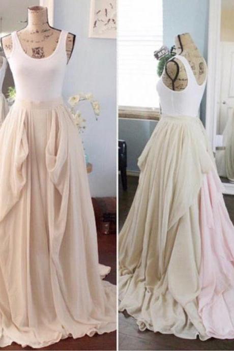 Two Pieces Modern Wedding Dresses