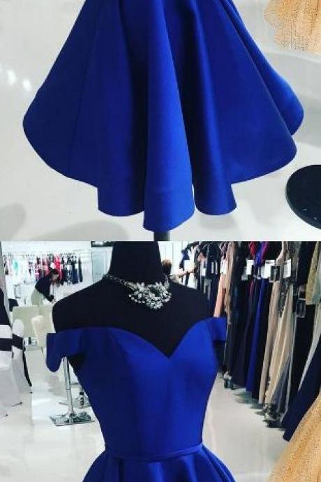 Cute Short Royal Blue Homecoming Dress, Party Gown