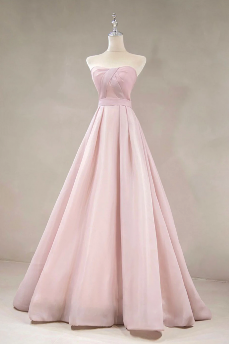 A-Line Sweetheart Pink Long Prom Dresses 437