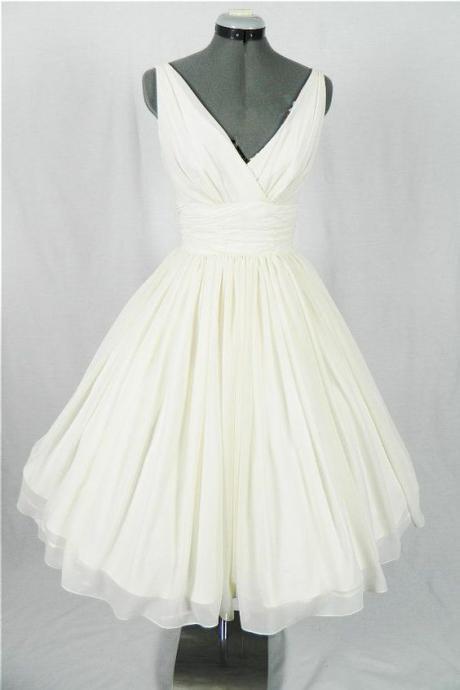Modest Prom Dress,White Prom Dress,Chiffon Prom Dress,Fashion Homecoming Dress,Sexy Party Dress, New Style Evening Dress