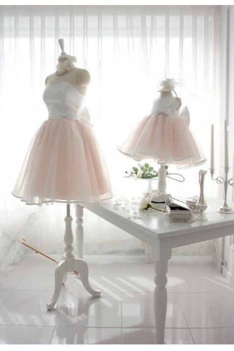 Illusion Prom Dress,Bowknot Prom Dress,Mini Prom Dress,Fashion Bridesmaid Dress,Sexy Party Dress, New Style Evening Dress