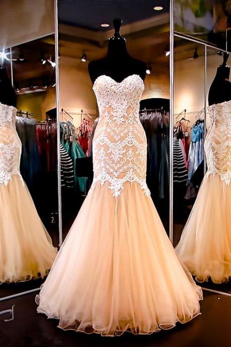 Sweetheart Prom Dress,Mermaid Prom Dress,Illusion Prom Dress,Fashion Prom Dress,Sexy Party Dress, New Style Evening Dress
