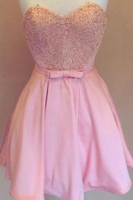 Sweetheart Prom Dress,Beaded Prom Dress,Pink Prom Dress,Fashion Homecoming Dress,Sexy Party Dress, New Style Evening Dress