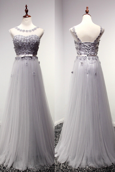 Floral Prom DressA Line Prom Dress,Illusion Prom Dress,Fashion Prom Dress,Sexy Party Dress, New Style Evening Dress