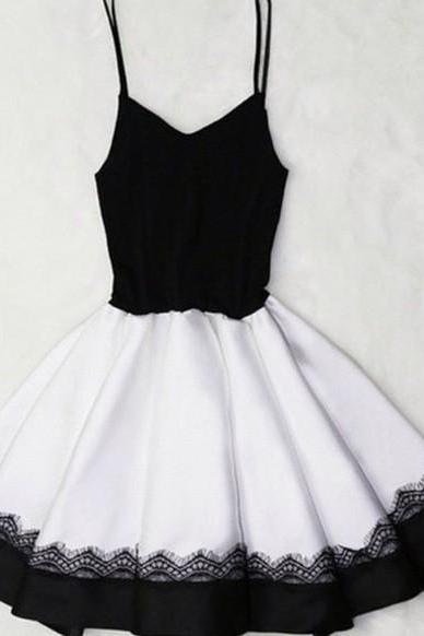 Spaghetti Dresses,Mini Prom Dress,Lace evening dress,Short Prom Dress,New Fashion evening dress,New Style Prom Dress,