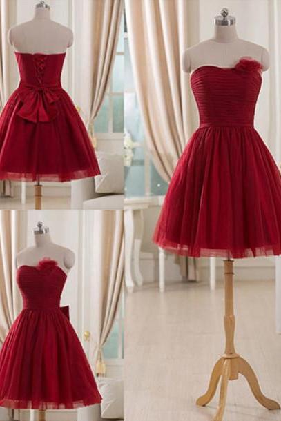Bowknot Prom Dress,Mini Prom Dress,Illusion Prom Dress,Fashion Homecoming Dress,Sexy Party Dress, New Style Evening Dress