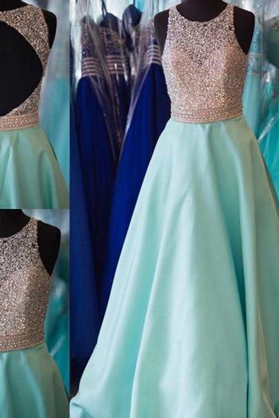  A Line Prom Dress,Beaded Prom Dress,Backless Prom Dress,Fashion Prom Dress,Sexy Party Dress, New Style Evening Dress
