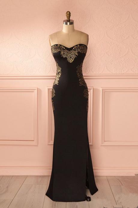 Mermaid Prom Dress,sweetheart Prom Dress,black Prom Dress,fashion Prom Dress,sexy Party Dress, Style Evening Dress