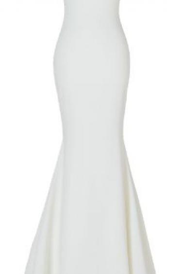 White Prom Dress,Mermaid Prom Dress,Fashion Prom Dress,Sexy Party Dress,Custom Made Evening Dress