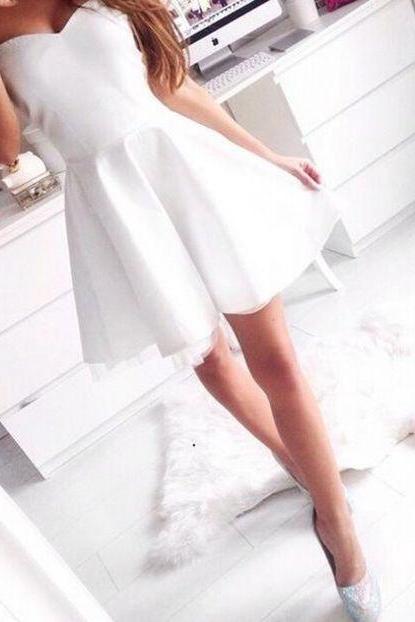 White Prom Dress,Sweetheart Prom Dress,Fashion Homecoming Dress,Sexy Party Dress,Custom Made Evening Dress